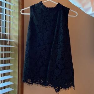 Black lace ann Taylor top
